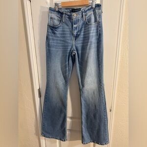 Aeropostale High Rise Flare Blue Jeans